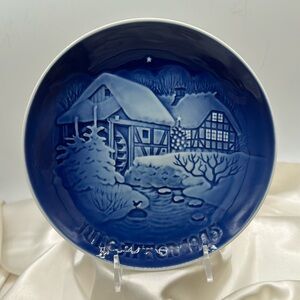 Bing and Grondahl Christmas plate. 1975 “Christmas at the old Water Mill”